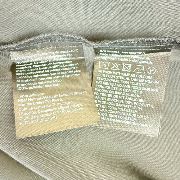 NWT H&M Satin Button-Front Shirt – Black (Recycled Polyester) S - Picture 6 of 9